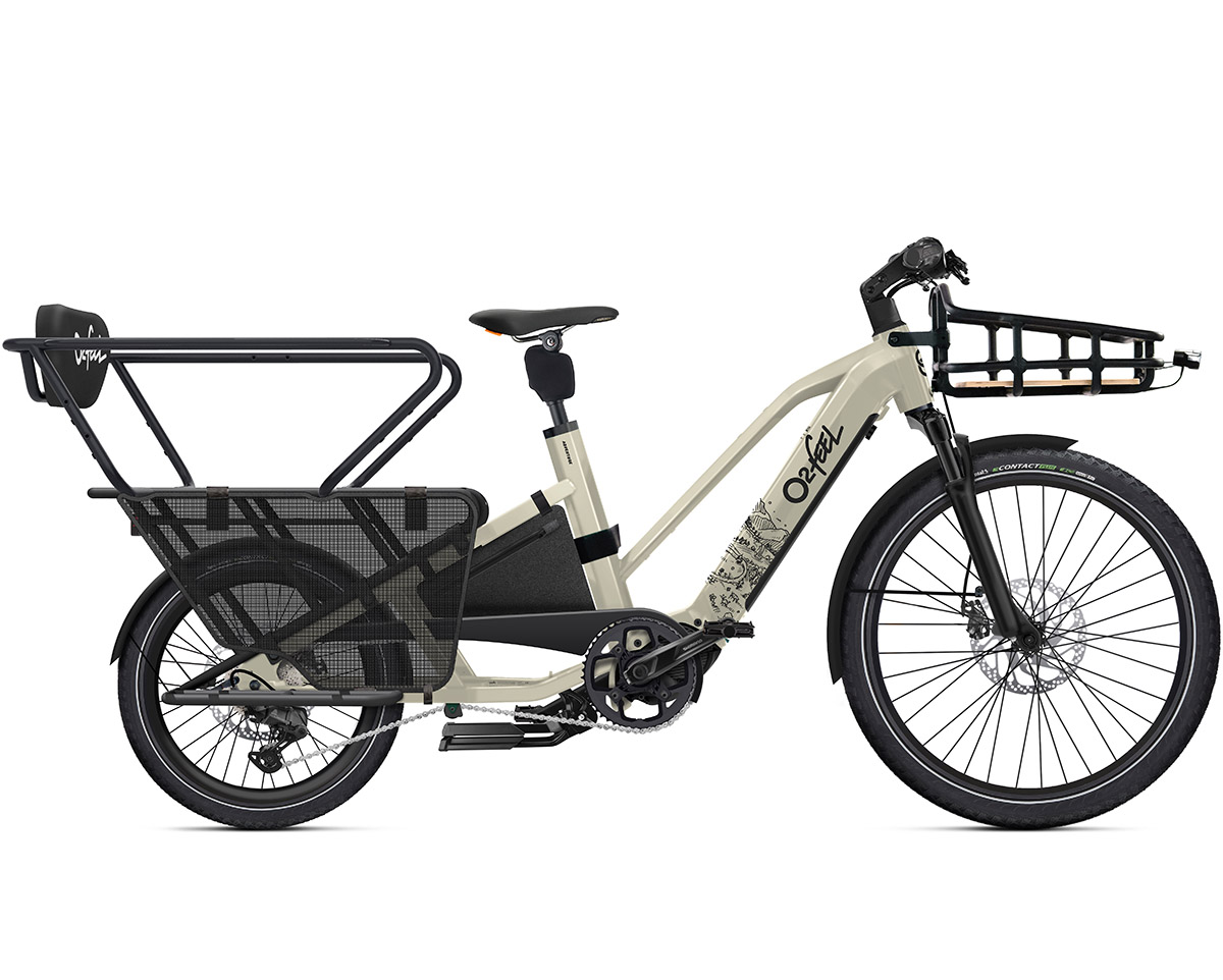 Vélo électrique cargo Unisexe EQUO ADVENTURE 5.1 835 Wh FAMILY PACK Beige
